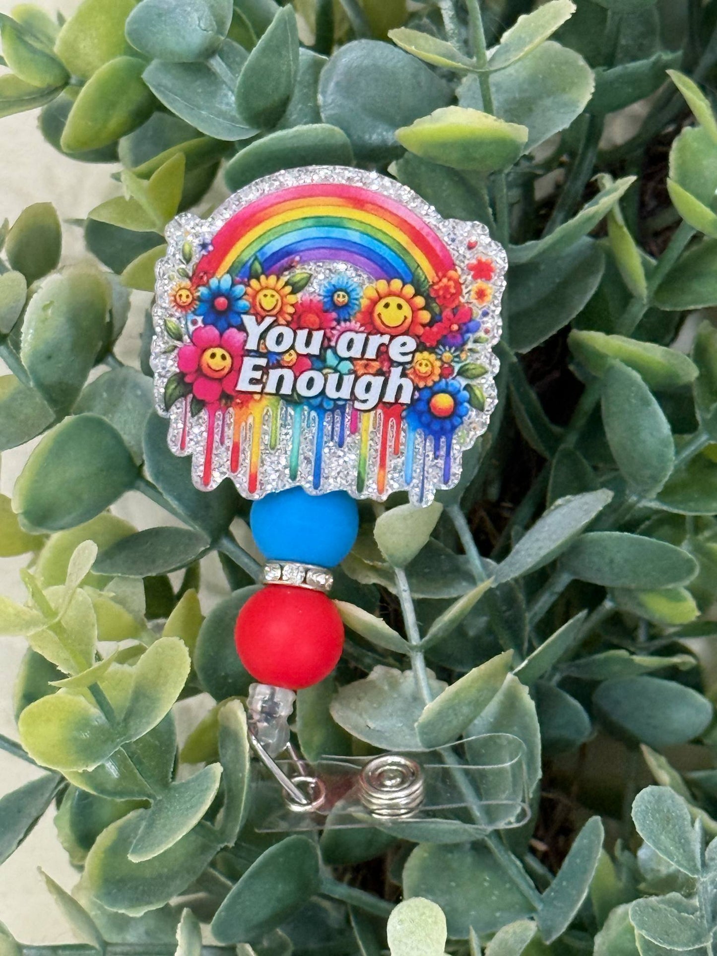 You Are Enough Retractable Badge Reel