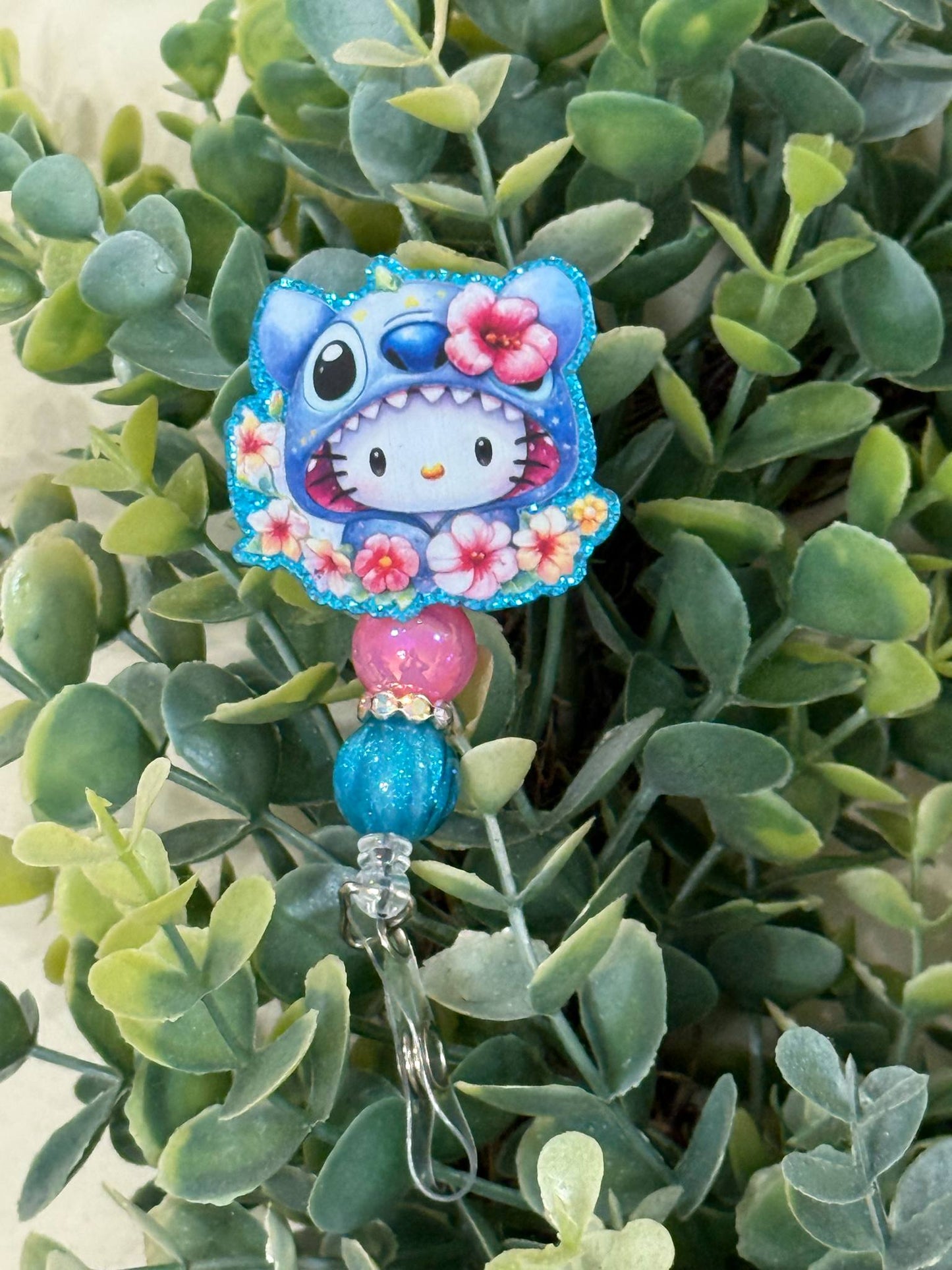 Stitch Cat Retractable Badge Reel