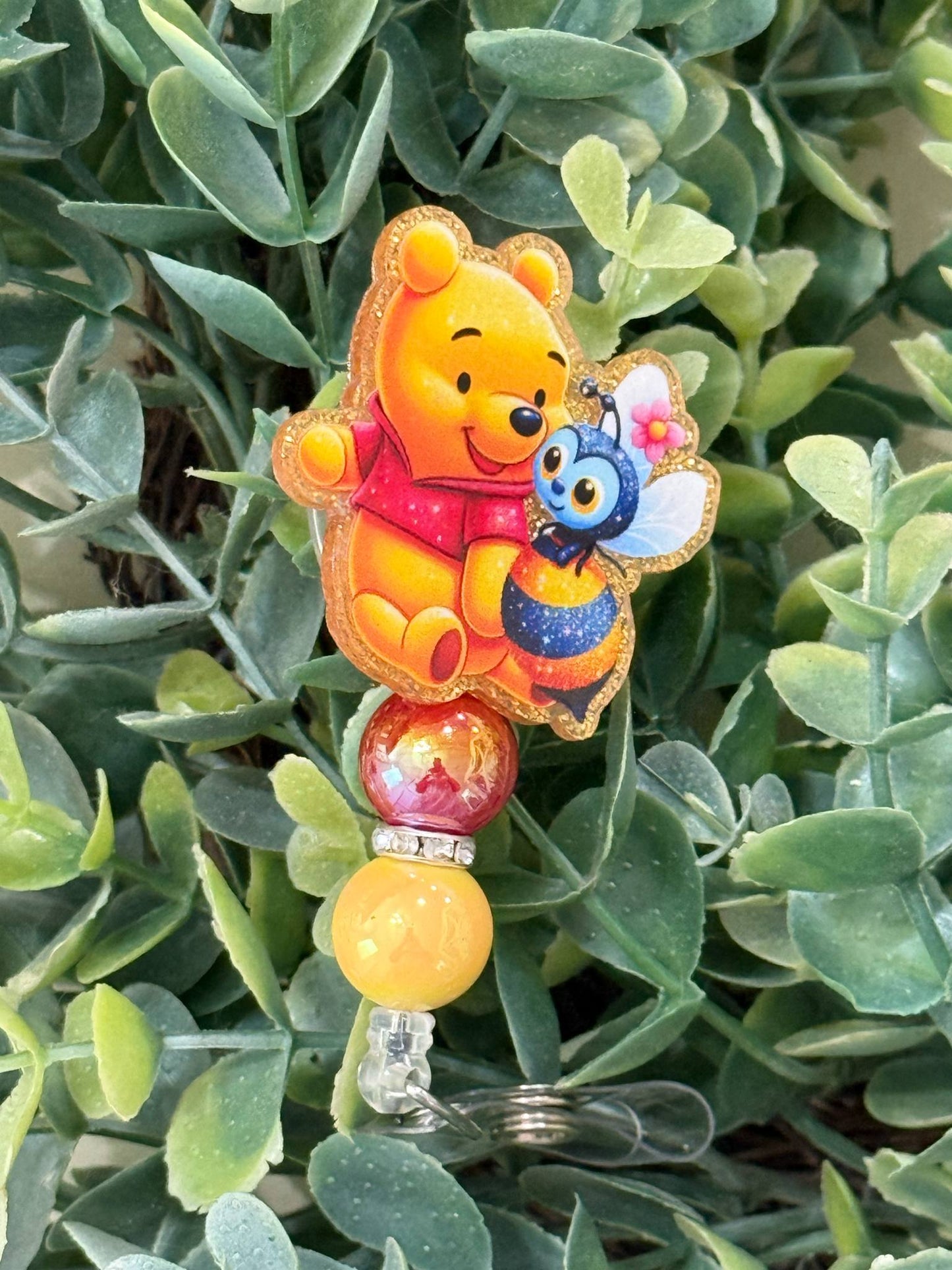 Pooh & Bee Retractable Badge Reel