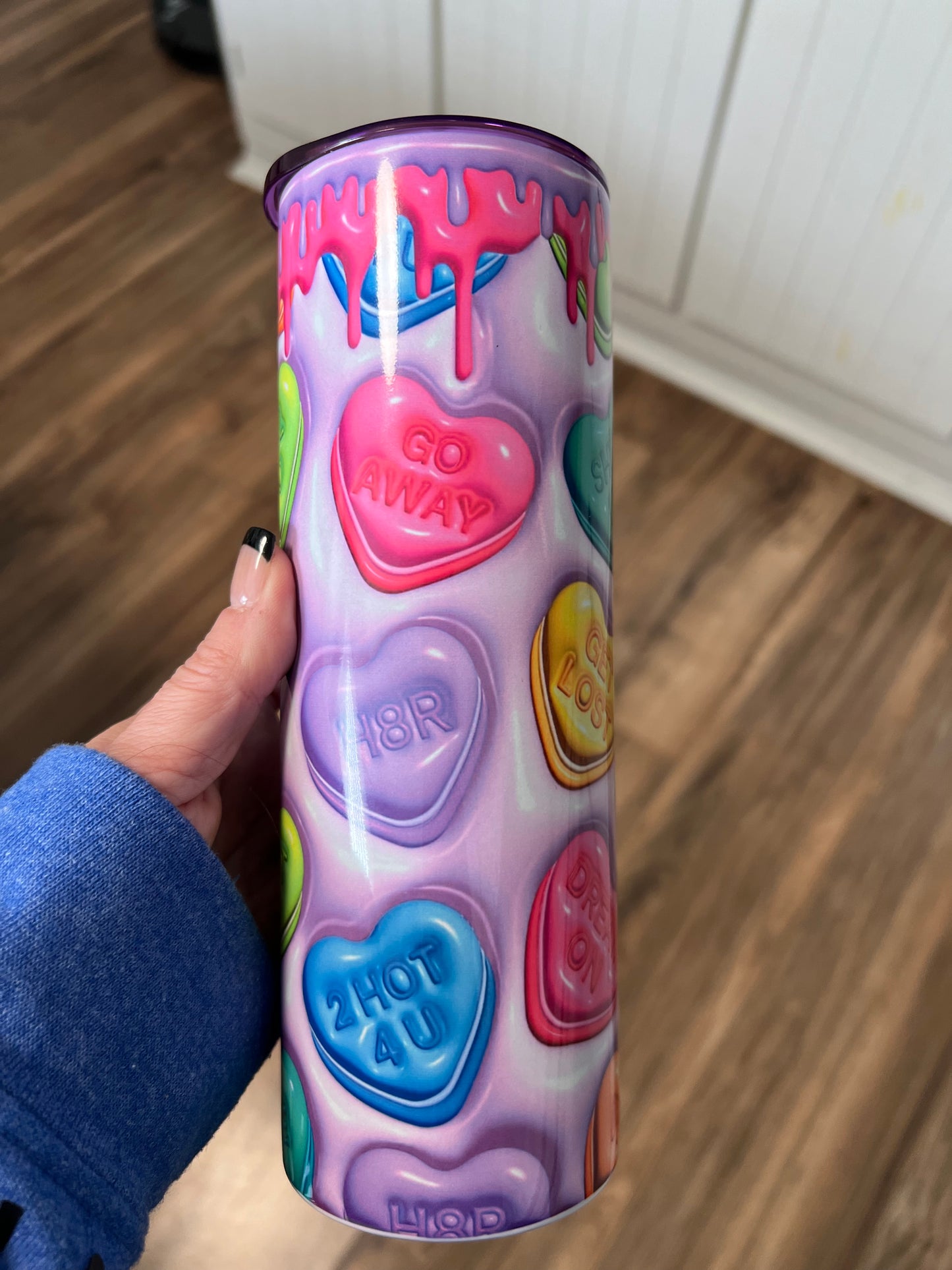 Conversation heart￼ tumbler