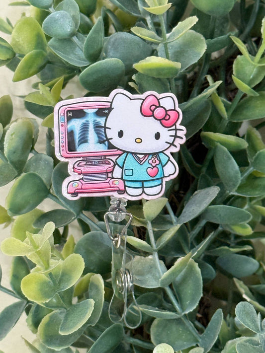 Kitty X-Ray Retractable Badge Reel