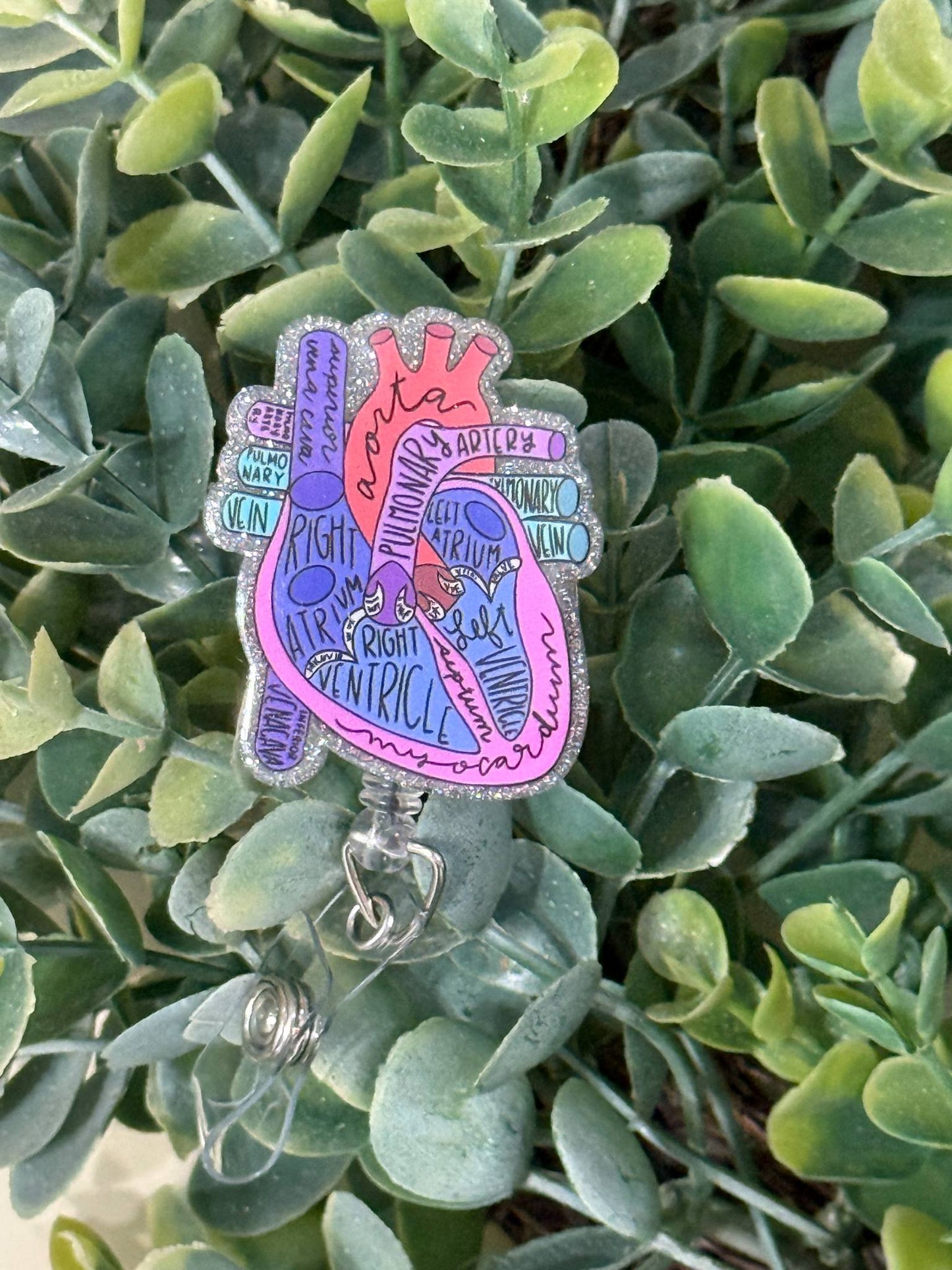 Heart Retractable Badge Reel