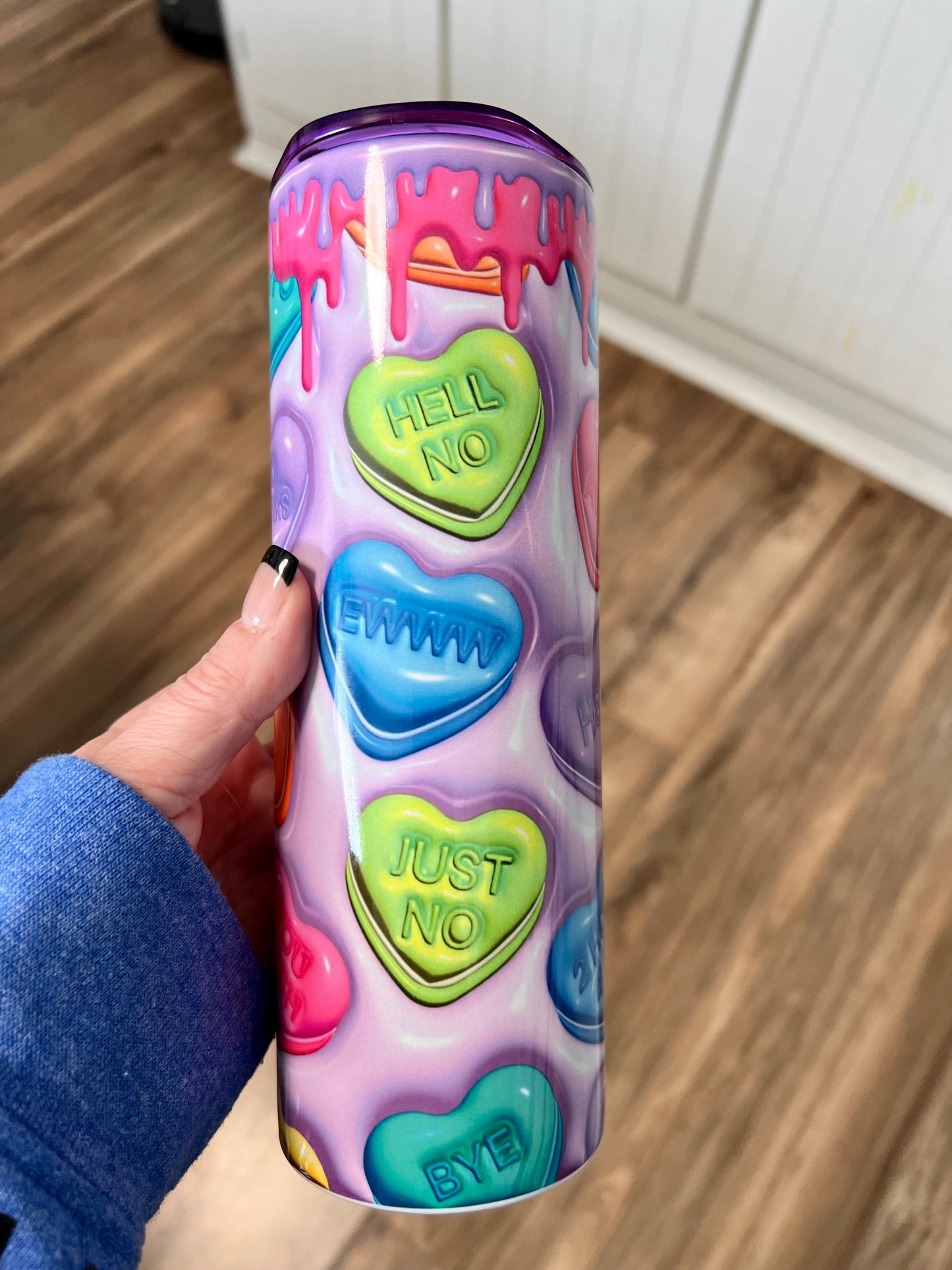 Conversation heart￼ tumbler