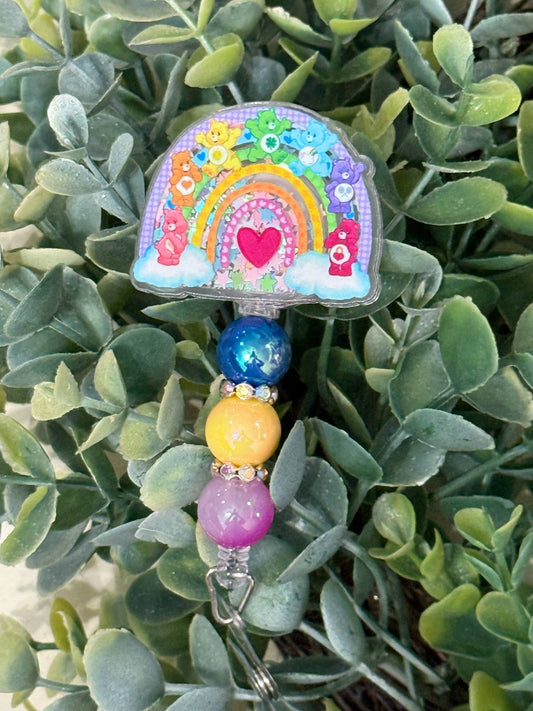 Rainbow Bears Retractable Badge Reel
