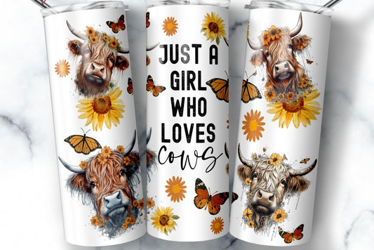 Just A Girl Who Loves Cows Tumbler