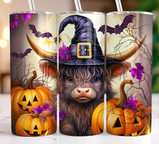 Fall Highland Cow Tumbler