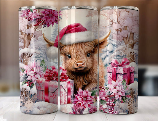 Christmas Cow Tumbler