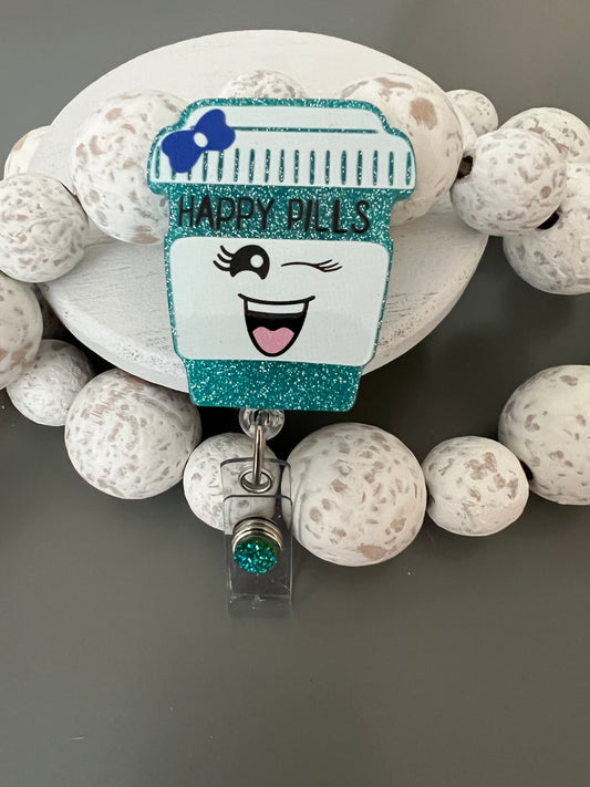 Happy Pills Badge Reel