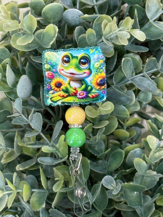 Frog Retractable Badge Reel