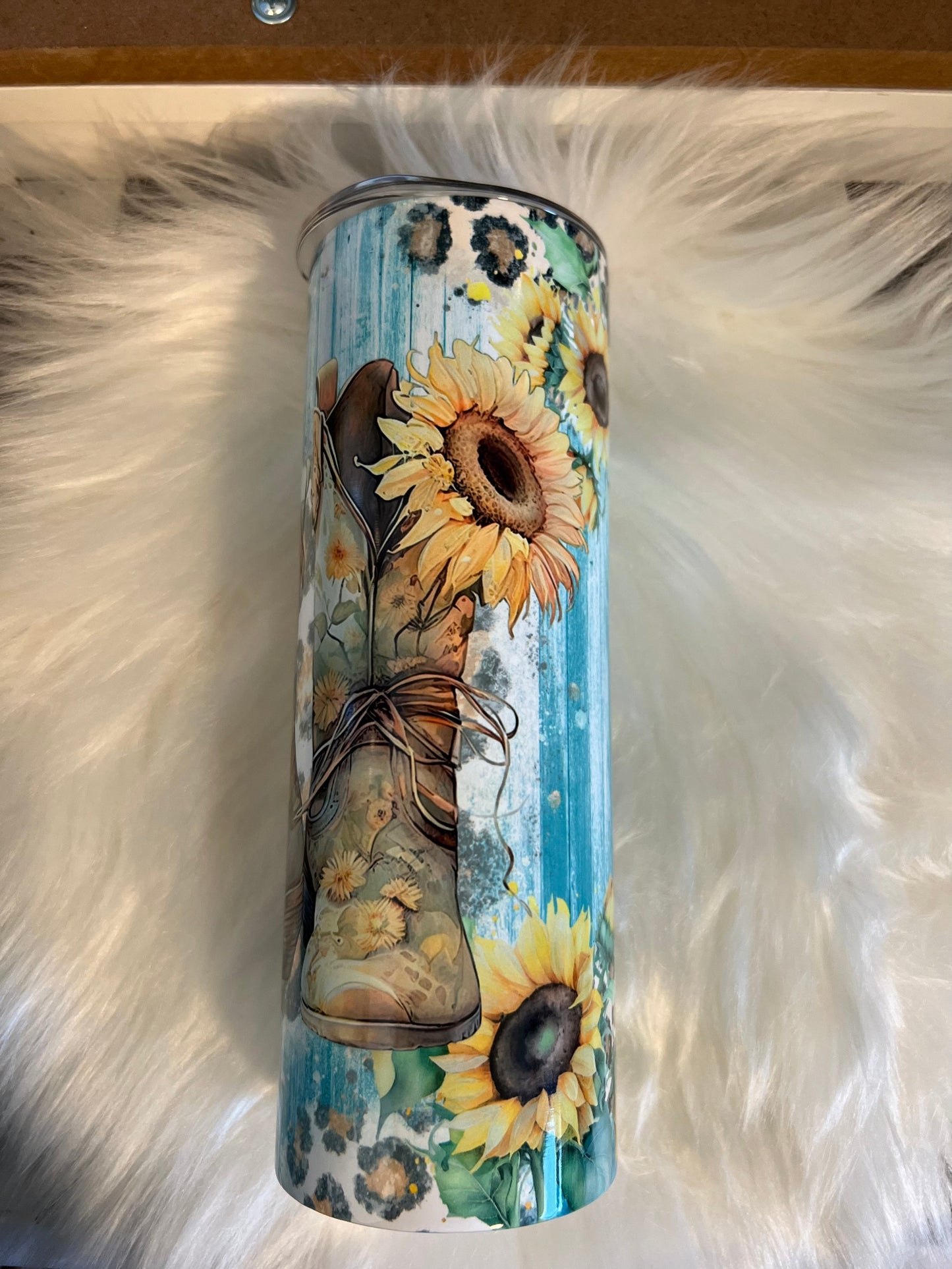 Sunflower Boot Tumbler