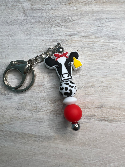 Cow Keychain (RED)