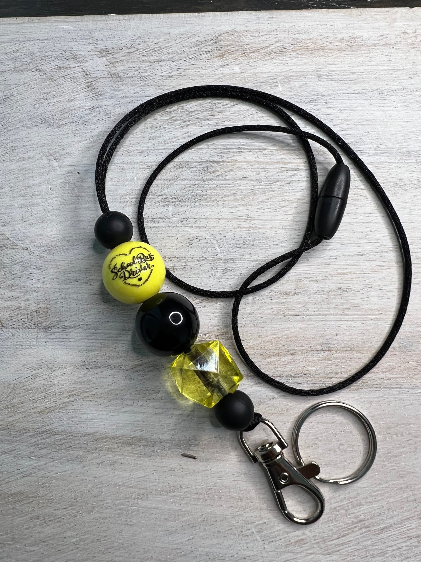 Bus Driver Lanyard (BLACK/YELLOW)