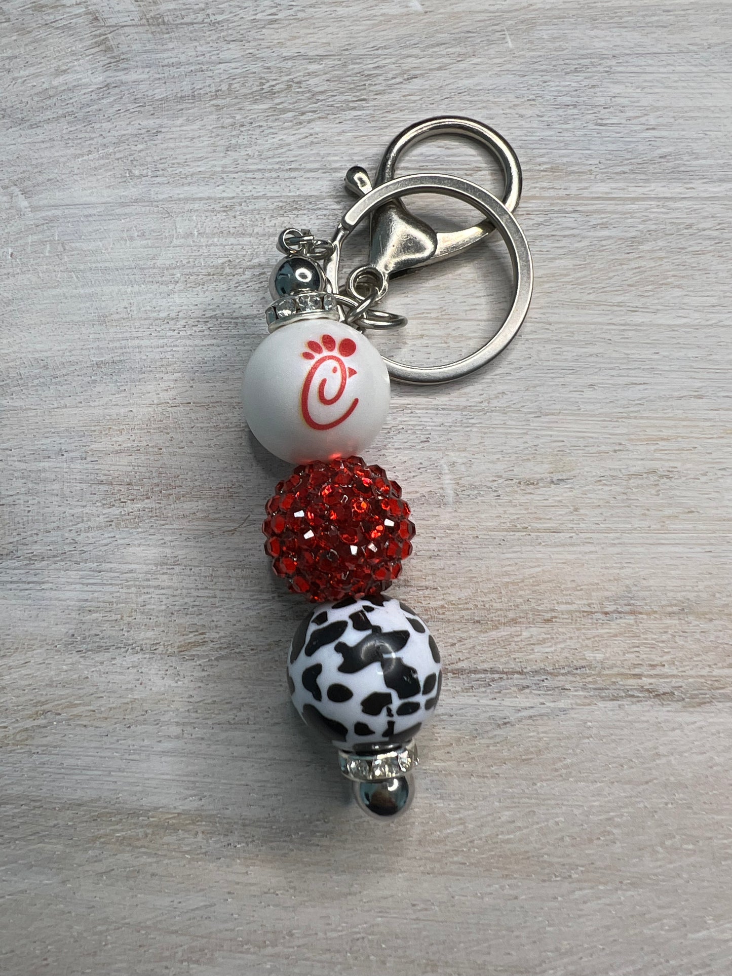 Chick Fil A Inspired Keychain