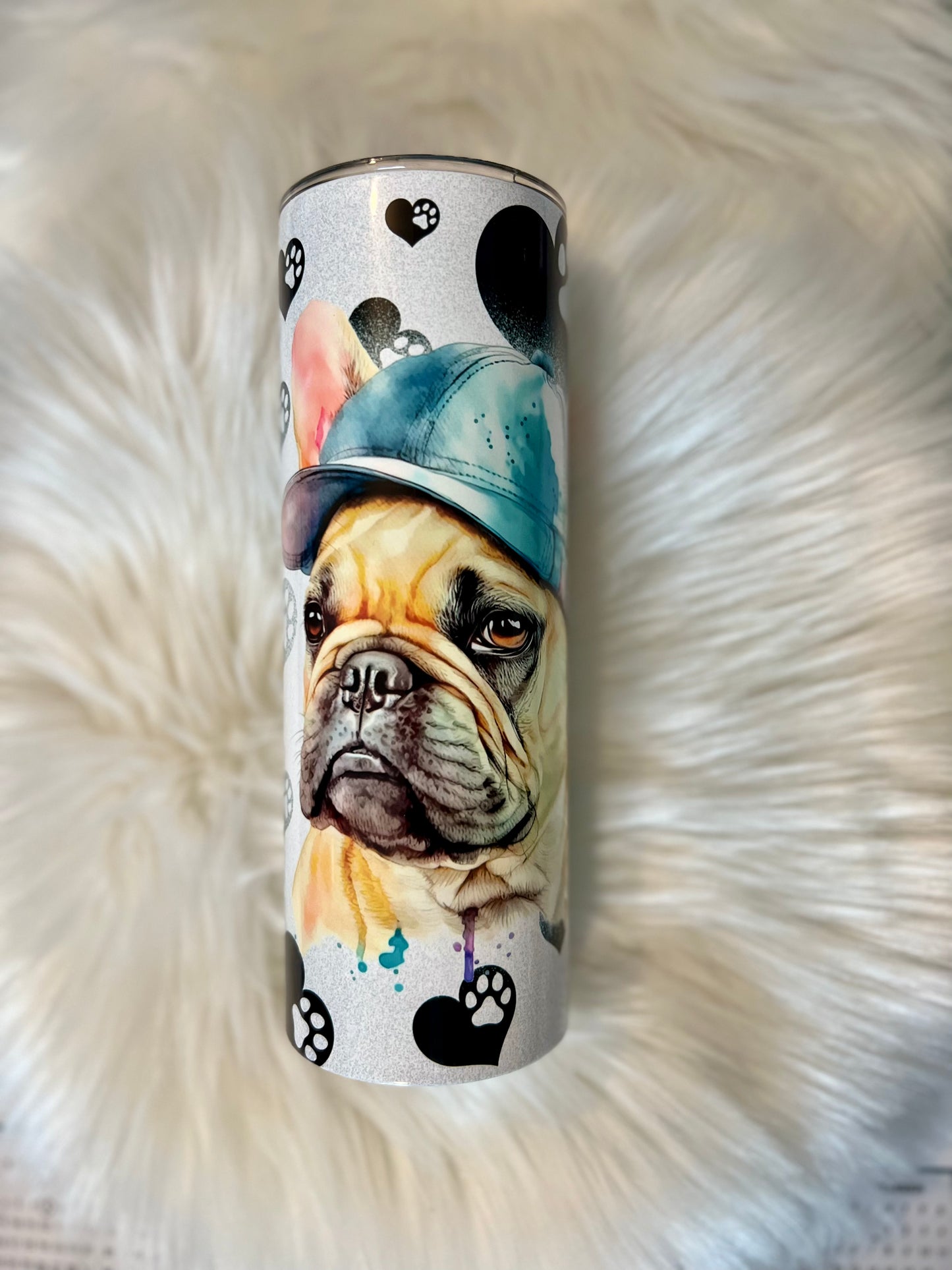 Frenchie w/Hat Tumbler